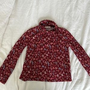 Floral print girls turtleneck